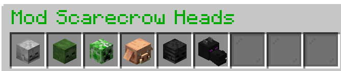 Mod Scarecrow head inventory — six usable slots