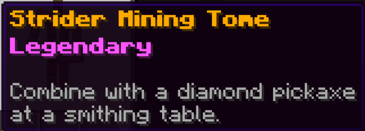 Strider Mining Tome tooltip